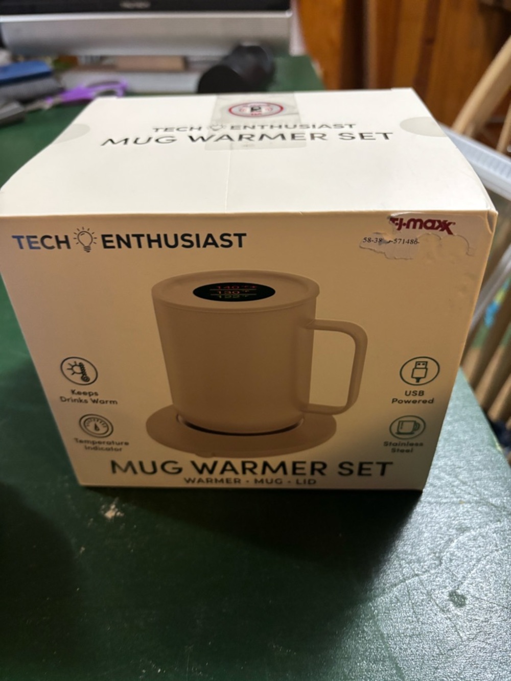 Beige Mug Warmer Set - USB Powered
